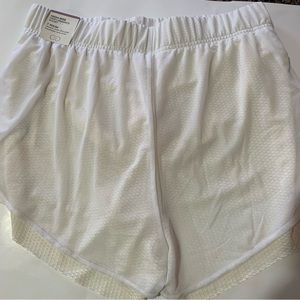 Women’s High-Rise White Athletic Shorts